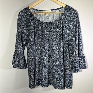 Michael Kors Women’s Navy Boho Blouse L